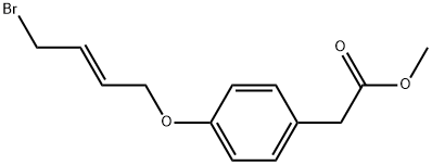 [4-(4-BROMO-BUT-2-ENYLOXY)-PHENYL]-ACETIC ACID METHYL ESTER 结构式
