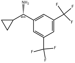 (1S)[3,5-Bis(trifluoromethyl)phenyl]cyclopropylmethylamine 结构式