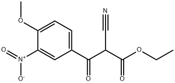 2-CYANO-3-(4-METHOXY-3-NITRO-PHENYL)-3-OXO-PROPIONIC ACID ETHYL ESTER 结构式