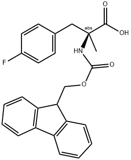 Fmoc-alpha-methyl-L-4-fluorophe 结构式