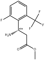 METHYL (3S)-3-AMINO-3-[6-FLUORO-2-(TRIFLUOROMETHYL)PHENYL]PROPANOATE 结构式