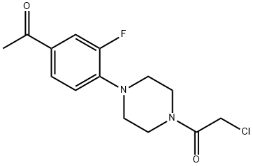 1-(4-(4-乙酰基-2-氟苯基)哌嗪-1-基)-2-氯乙烷-1-酮 结构式