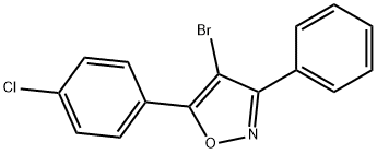 4-BROMO-5-(4-CHLOROPHENYL)-3-PHENYLISOXAZOLE 结构式
