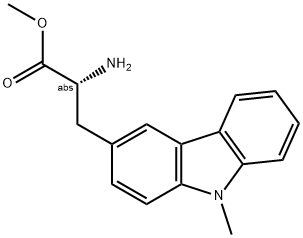 METHYL (2R)-2-AMINO-3-(9-METHYLCARBAZOL-3-YL)PROPANOATE 结构式