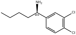 (1R)-1-(3,4-Dichlorophenyl)pentylamine 结构式