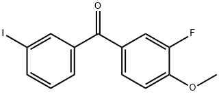 3-FLUORO-3'-IODO-4-METHOXYBENZOPHENONE 结构式
