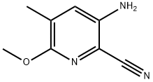 3-AMINO-6-METHOXY-5-METHYLPYRIDINE-2-CARBONITRILE 结构式