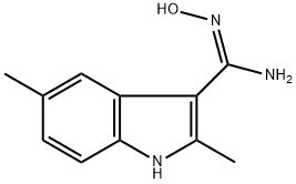 N-HYDROXY-2,5-DIMETHYLINDOLE-3-CARBOXAMIDINE 结构式