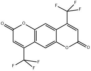 4,9-BIS(TRIFLUOROMETHYL)PYRANO-[2,3-G]-CHROMENE-2,7-DIONE 结构式