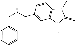 5-((BENZYLAMINO)METHYL)-1,3-DIMETHYL-1,3-DIHYDRO-2H-BENZIMIDAZOL-2-ONE 结构式