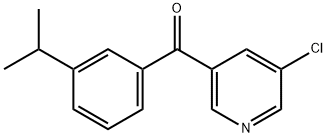 3-CHLORO-5-(3-ISOPROPYLBENZOYL)PYRIDINE 结构式