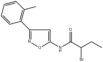2-Bromo-N-(3-o-tolylisoxazol-5-yl)butanamide 结构式