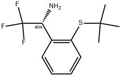 (1R)-1-[2-(TERT-BUTYLTHIO)PHENYL]-2,2,2-TRIFLUOROETHYLAMINE 结构式