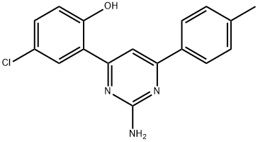 2-(2-AMINO-6-P-TOLYLPYRIMIDIN-4-YL)-4-CHLOROPHENOL 结构式