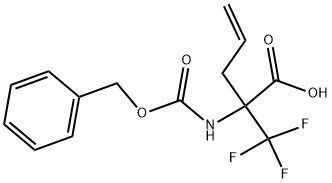 2-([(BENZYLOXY)CARBONYL]AMINO)-2-(TRIFLUOROMETHYL)PENT-4-ENOIC ACID 结构式