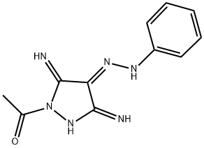 (4E)-1-Acetyl-3,5-diiminopyrazolidin-4-one phenylhydrazone 结构式