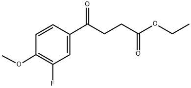 ETHYL 4-(3-FLUORO-4-METHOXYPHENYL)-4-OXOBUTYRATE 结构式