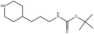 TERT-BUTYL 3-(PIPERIDIN-4-YL)PROPYLCARBAMATE 结构式