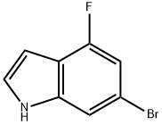 6-溴-4-氟-吲哚 结构式