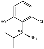 2-((1R)-1-AMINO-2-METHYLPROPYL)-3-CHLOROPHENOL 结构式