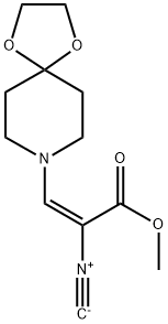 METHYL-3-(4,4-ETHYLENDIOXYPIPERIDINO)-2-ISOCYANO-ACRYLATE 结构式