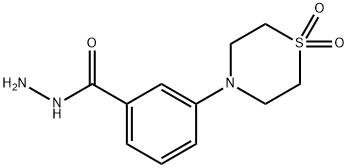 3-(1,1-二氧化硫代吗啉代)苯甲酰肼 结构式