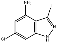 3-碘-4-氨基-6-氯-吲唑 结构式