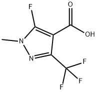 5-氟-1-甲基-3-(三氟甲基)-1H-吡唑-4-羧酸 结构式