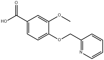 3-METHOXY-4-(PYRIDIN-2-YLMETHOXY)-BENZOIC ACID 结构式