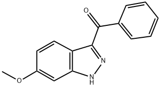 (6-Methoxy-1H-indazol-3-yl)(phenyl)methanone 结构式