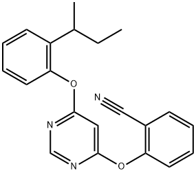 2-[2-[6-(2-CYANO PHENOXY)PYRIMIDIN-4-YLOXY]PHENYL]-BUTANE 结构式