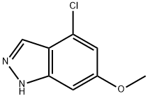 4-氯-6-甲氧基-1H-吲唑 结构式