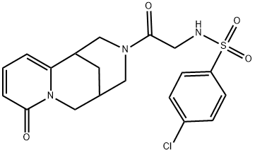 4-CHLORO-N-[2-OXO-2-(6-OXO-7,11-DIAZATRICYCLO[7.3.1.0~2,7~]TRIDECA-2,4-DIEN-11-YL)ETHYL]BENZENESULFONAMIDE 结构式