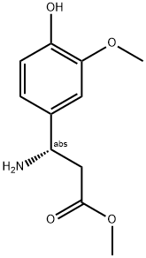 METHYL (3S)-3-AMINO-3-(4-HYDROXY-3-METHOXYPHENYL)PROPANOATE 结构式