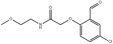 2-(4-CHLORO-2-FORMYLPHENOXY)-N-(2-METHOXYETHYL)ACETAMIDE 结构式