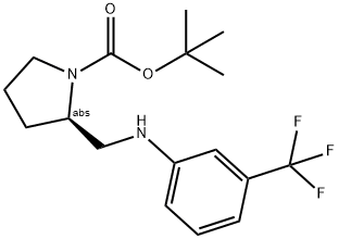 (R)-1-BOC-2-([(3-TRIFLUOROMETHYL-PHENYL)-AMINO]-METHYL)-PYRROLIDINE 结构式