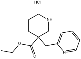 3-PYRIDIN-2-YLMETHYL-PIPERIDINE-3-CARBOXYLIC ACID ETHYL ESTER HCL 结构式