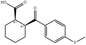 CIS-2-(4-METHYLTHIOBENZOYL)CYCLOHEXANE-1-CARBOXYLIC ACID 结构式