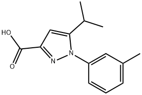 5-Isopropyl-1-m-tolyl-1H-pyrazole-3-carboxylic acid 结构式
