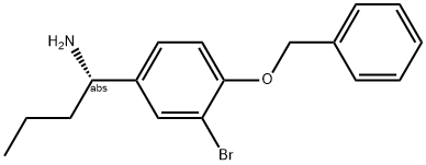 (1S)-1-[3-BROMO-4-(PHENYLMETHOXY)PHENYL]BUTYLAMINE 结构式