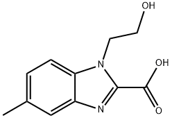 1-(2-羟乙基)-5-甲基-1H-苯并[D]咪唑-2-羧酸 结构式