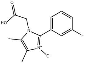 [2-(3-FLUORO-PHENYL)-4,5-DIMETHYL-3-OXY-IMIDAZOL-1-YL]-ACETIC ACID 结构式