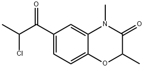 6-(2-氯丙酰基)-2,4-二甲基-2H-苯并[B][1,4]噁嗪-3(4H)-酮 结构式