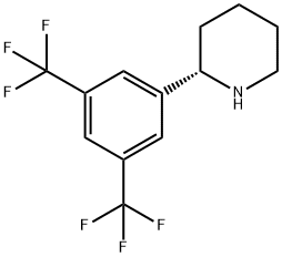 (S)-2-(3,5-二(三氟甲基)苯基)哌啶 结构式