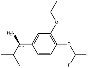 (1R)-1-[4-(DIFLUOROMETHOXY)-3-ETHOXYPHENYL]-2-METHYLPROPYLAMINE 结构式