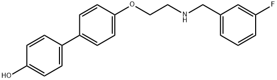 4'-[2-(3-FLUORO-BENZYLAMINO)-ETHOXY]-BIPHENYL-4-OL 结构式