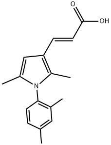 (2E)-3-[1-(2,4-DIMETHYLPHENYL)-2,5-DIMETHYL-1H-PYRROL-3-YL]ACRYLIC ACID 结构式