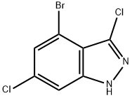 4-溴-3,6-二氯-1H-吲唑 结构式