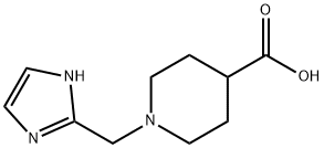 1-(1H-IMIDAZOL-2-YLMETHYL)PIPERIDINE-4-CARBOXYLIC ACID 结构式