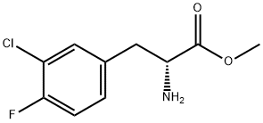 METHYL (2R)-2-AMINO-3-(3-CHLORO-4-FLUOROPHENYL)PROPANOATE 结构式